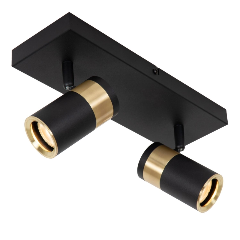 Lucide GORIK - Ceiling spotlight - 2xGU10 - Black